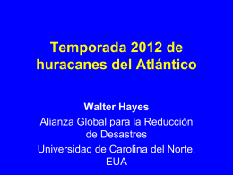 2012 ATLANTIC HURRICANE SEASON in Spanish