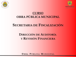 CURSO DE OBRA PÚBLICA - H. Congreso del Estado de Veracruz