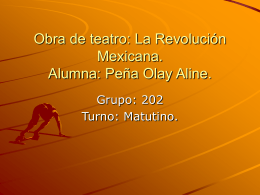 Obra de teatro: La Revolución Mexicana. Alumna