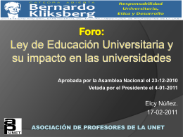 Ley de Educación Universitaria y su impacto en las universidades