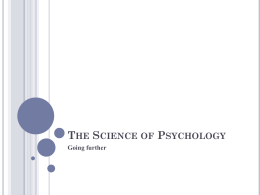 THE SCIENCE OF PSYCHOLOGY