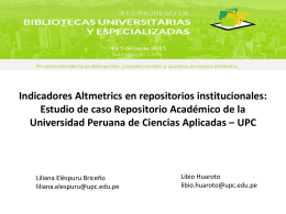 AltmetricsSIBSICHILE... - Repositorio Académico UPC