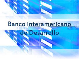 Banco interamericano de Desarrollo