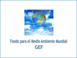 Fondo para el Medio Ambiente Mundial (GEF)