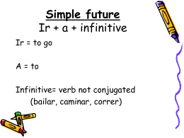 Simple future Ir + a + infinitive