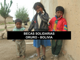 Becas Oruro - Federación Niños del Mundo