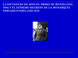 la dictadura de miguel primo de rivera (1923-1930)