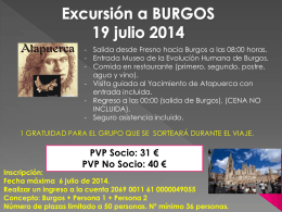 Cartel excursión Burgos 2014