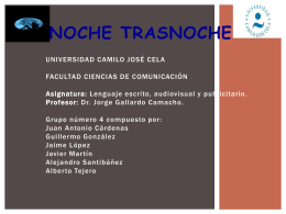 NOCHE TRASNOCHE - Juan Antonio Cárdenas