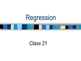 class 21 regression