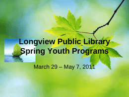 Youth Services Spring 11