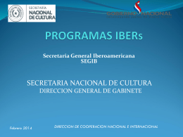 2014 - Secretaría Nacional de Cultura