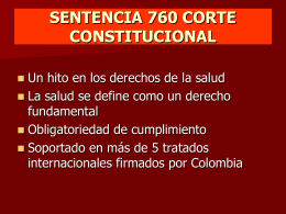 sentencia 760 corte constitucional