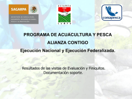 Programa Acuacultura y Pesca Ejecución Nacional