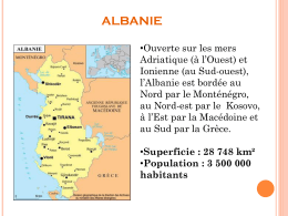 Présentation des Alliances Françaises d`Albanie