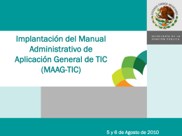 pres-implementacion-maag-tic - Instituto Tecnológico de Pachuca