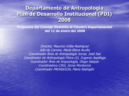 PDI 2008 Antropología  - Facultad de Ciencias Sociales