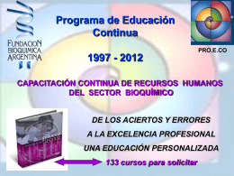 evolucion-proeco - Fundación Bioquímica Argentina