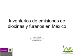 Experiencias en México sobre inventarios de dioxinas y furanos