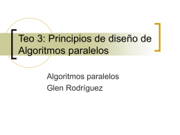 Principios de diseño de Algoritmos paralelos