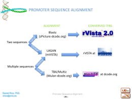 Promoter sequence alignment