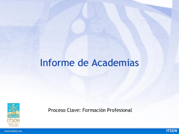 Descripción general del Informe de Academias.
