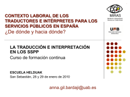 Contexto laboral de los traductores e intérpretes para los servicios