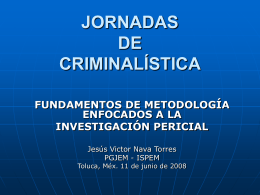 JORNADAS DE CRIMINALÍSTICA