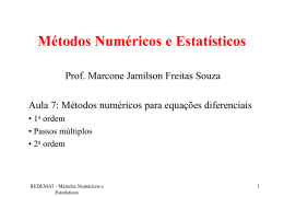 Métodos Numéricos e Estatísticos - DECOM-UFOP