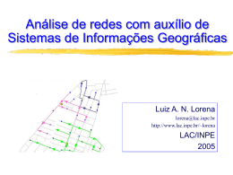 Análise de redes com Sistemas de Informações Geográficas