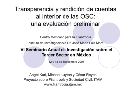 Transparencia y rendición de cuentas al interior de las OSC`s