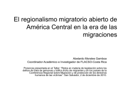Tendencias globales y regionales de la migración general, de la