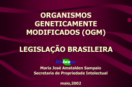 Legislação sobre OGM no Brasil e exigências