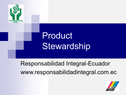 Product Stewardship - Responsabilidad Integral Colombia