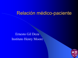 Relación médico-paciente - Instituto Oncológico Henry Moore