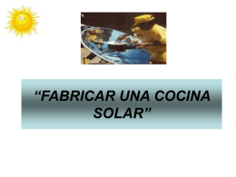 FABRICAR UNA COCINA SOLAR - FEVEA-PCAM