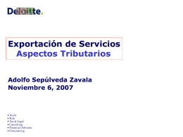 Aspectos Tributarios - Chilexporta Servicios