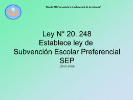 Presentación Ley SEP 2015 - Colegio Santa María Goretti