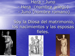 Hera - Juno Hera (nombre griego) - Juno (nombre romano). Diosa