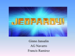 Jeopardy - SeniorHW