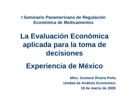 La Evaluación Económica en México