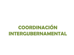 Coordinación Intergubernamental