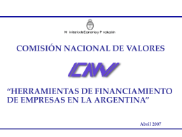 Diapositiva 1 - Comisión Nacional de Valores