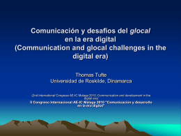 Comunicación y desafíos del desarrollo glocal en la era digital
