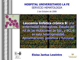 LLC B - Servicio de Hematologia Hospital La Fe