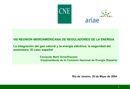 Informe marco sobre la demanda de energía eléctrica y gas natural