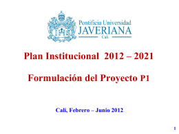 Formulacion Proyecto.. - Pontificia Universidad Javeriana, Cali