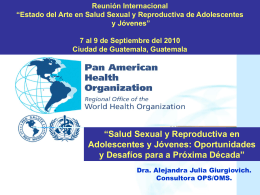 Reunión Internacional “Estado del Arte en Salud Sexual y