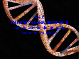 Resuma tres resultados de la secuenciación del genoma humano