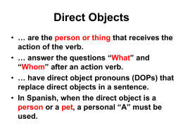 have direct object pronouns